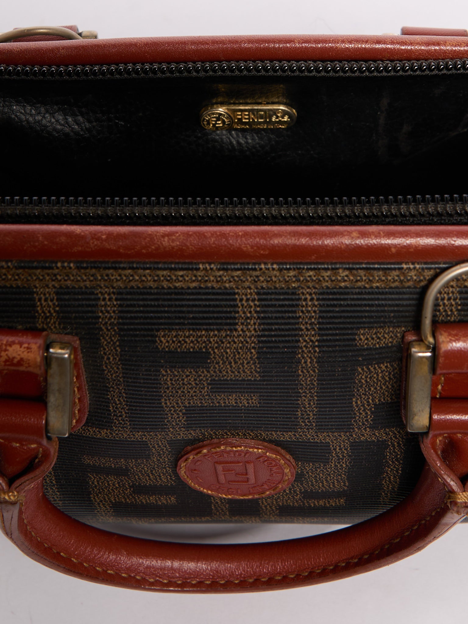 Fendi Nano Monogram Boston Bag