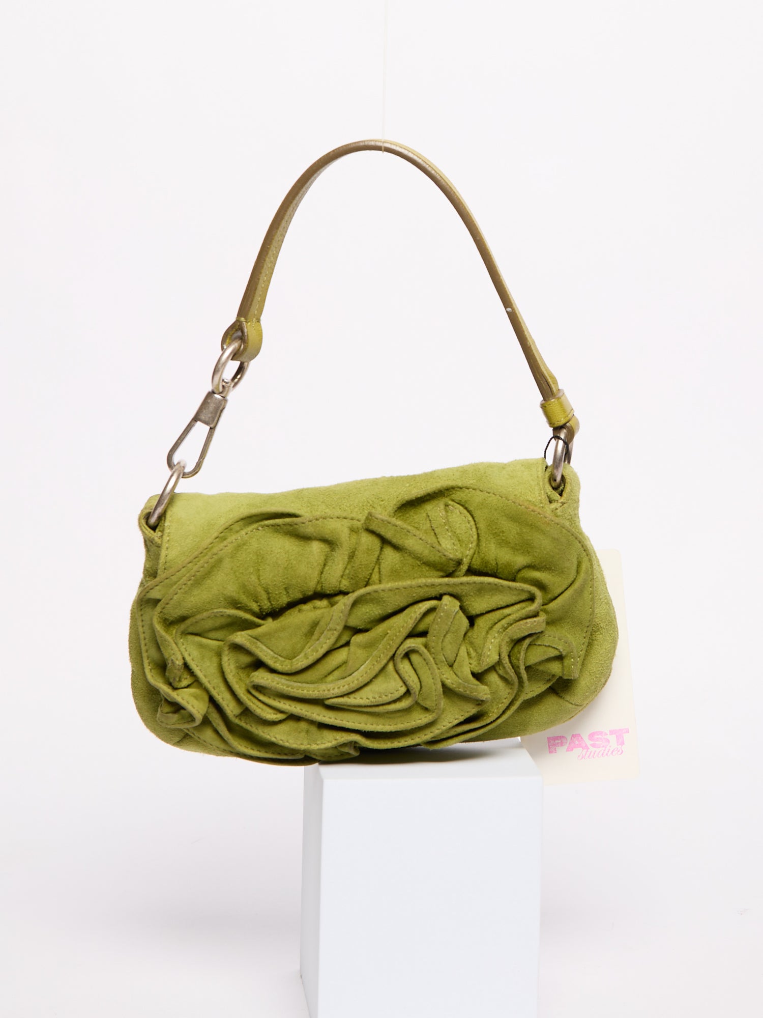 Yves Saint Laurent Mini Green Suede Nadja Bag