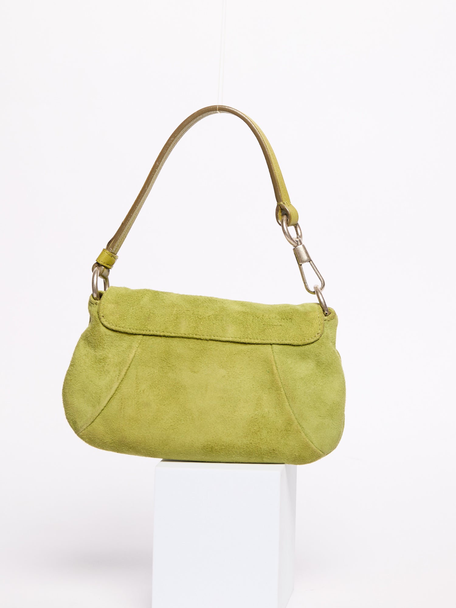 Yves Saint Laurent Mini Green Suede Nadja Bag