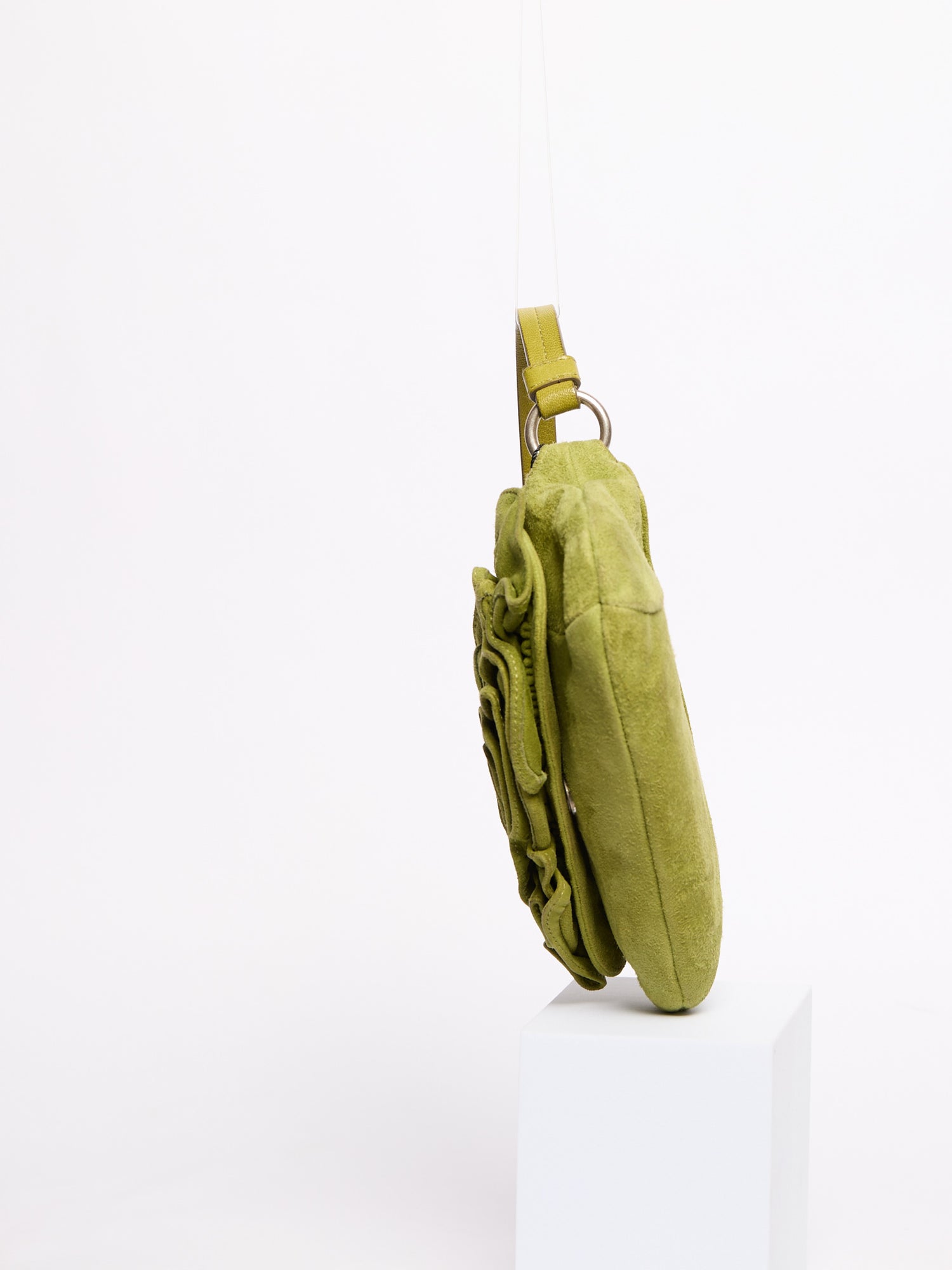 Yves Saint Laurent Mini Green Suede Nadja Bag