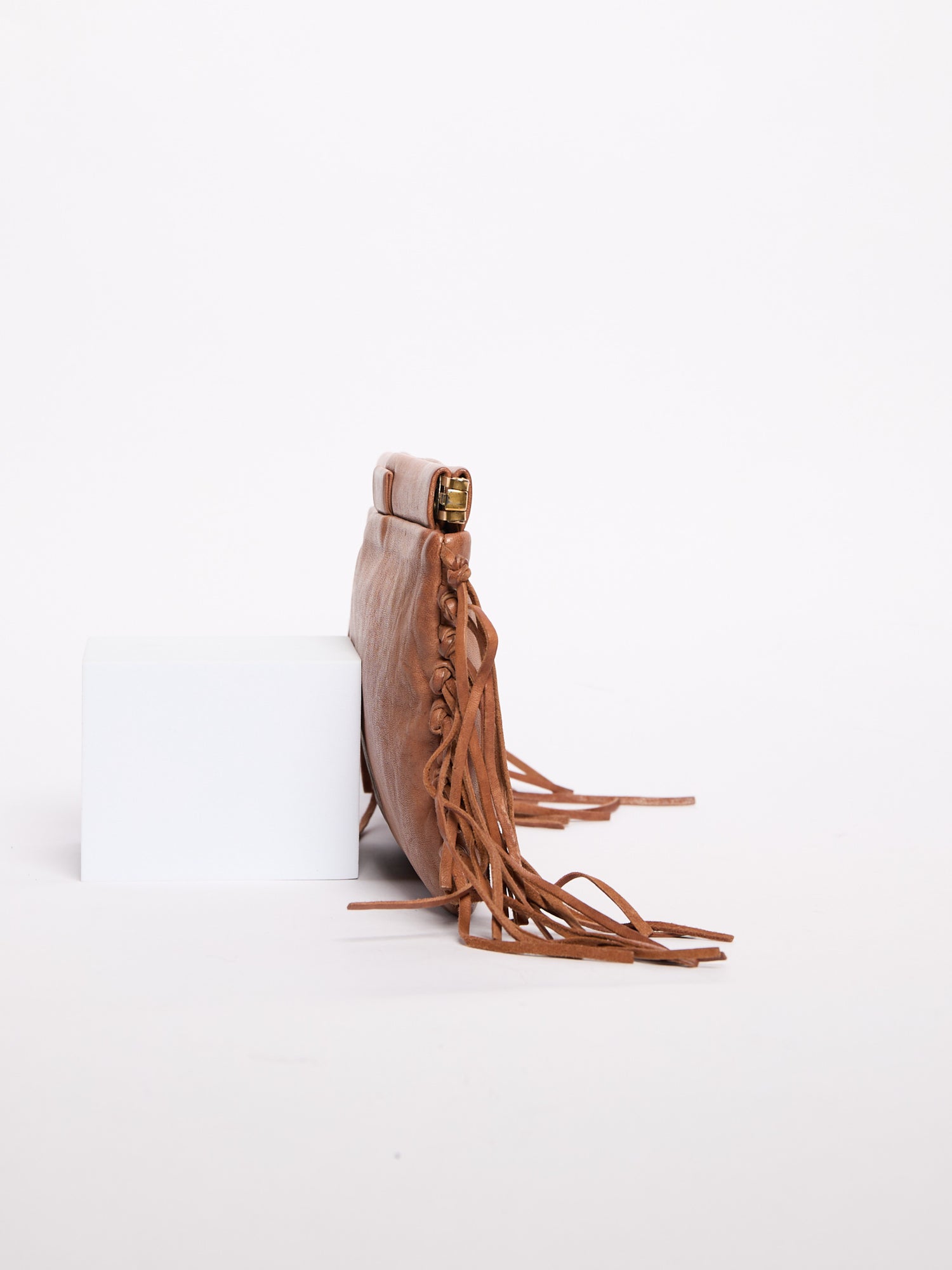 Miu Miu Brown Fringe Clutch