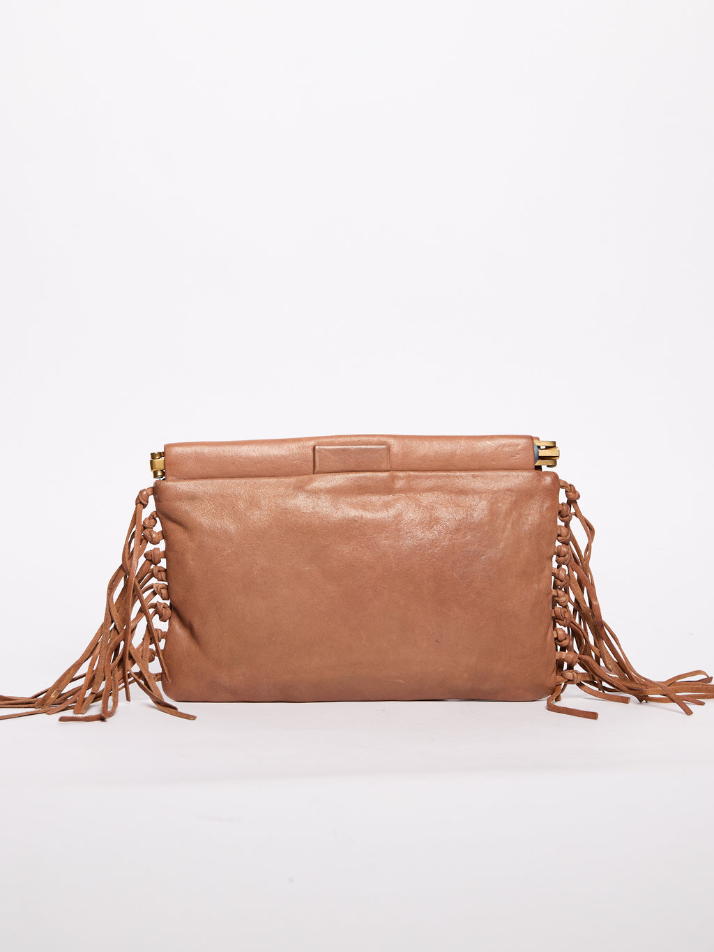 Miu Miu Brown Fringe Clutch