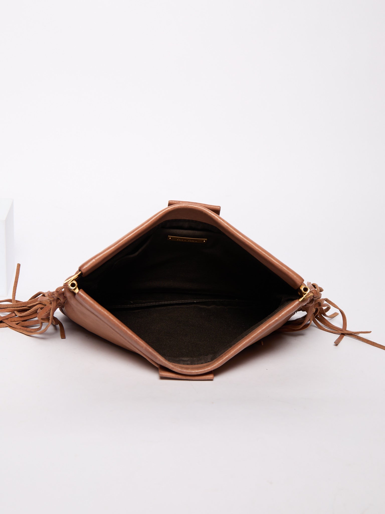 Miu Miu Brown Fringe Clutch