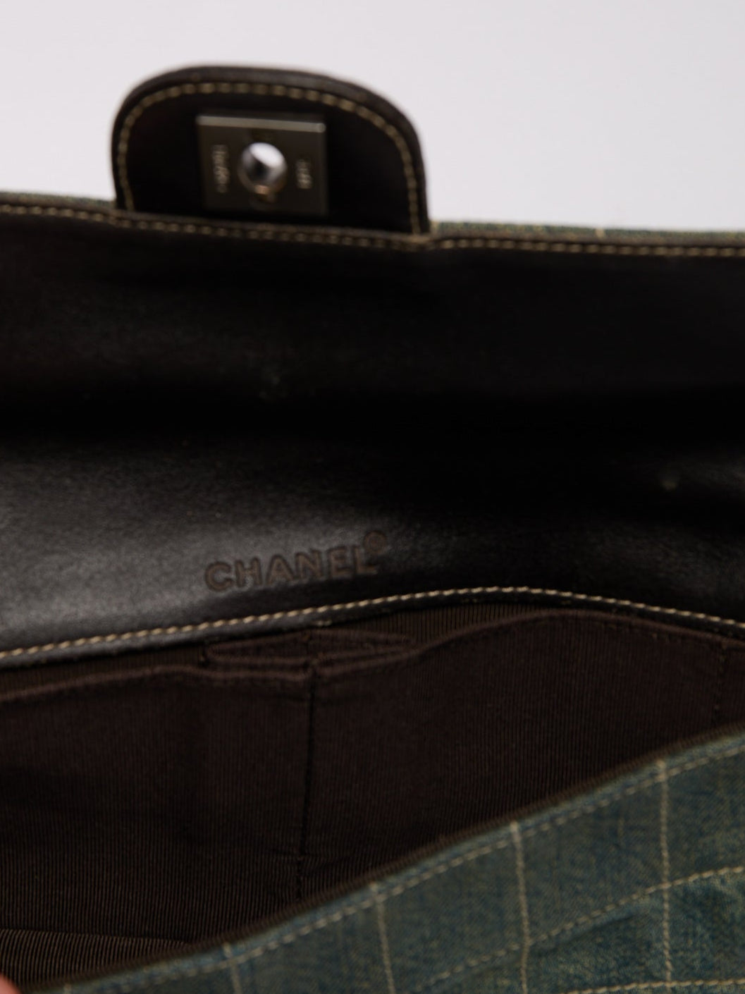 Chanel Denim East West Single Flap Bag