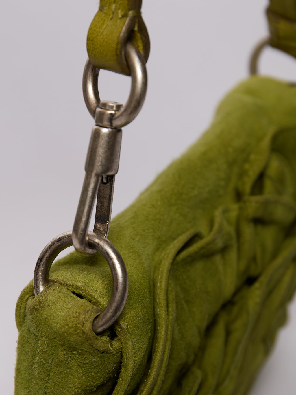 Yves Saint Laurent Mini Green Suede Nadja Bag