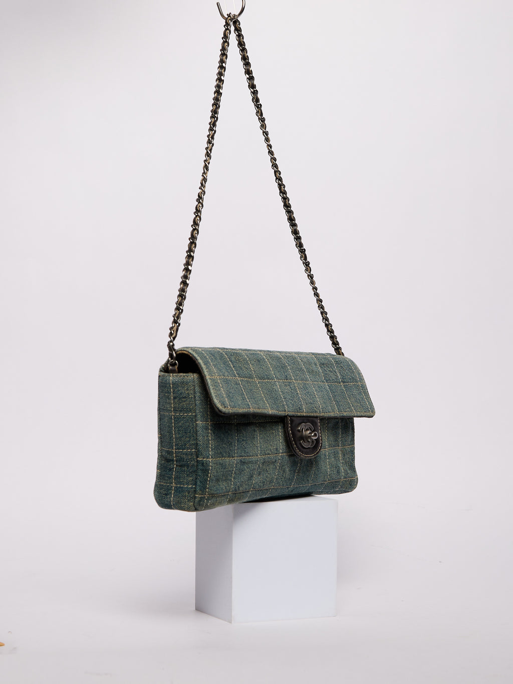 Chanel Denim East West Single Flap Bag
