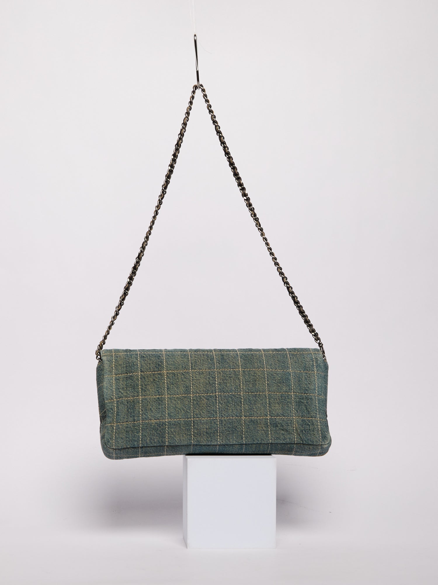 Chanel Denim East West Single Flap Bag