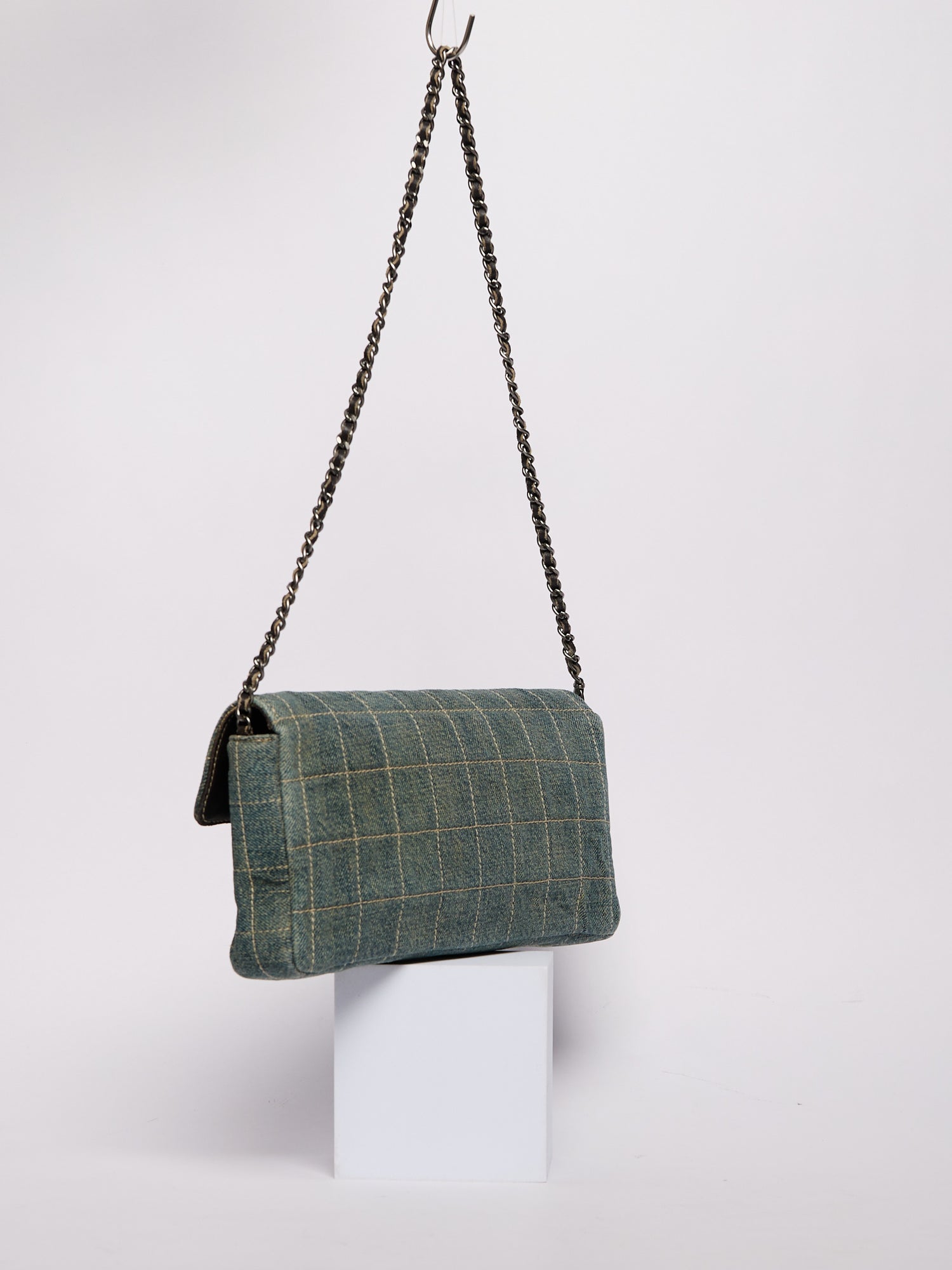 Chanel Denim East West Single Flap Bag
