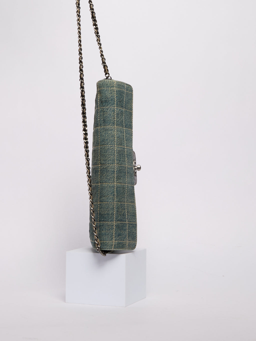 Chanel Denim East West Single Flap Bag