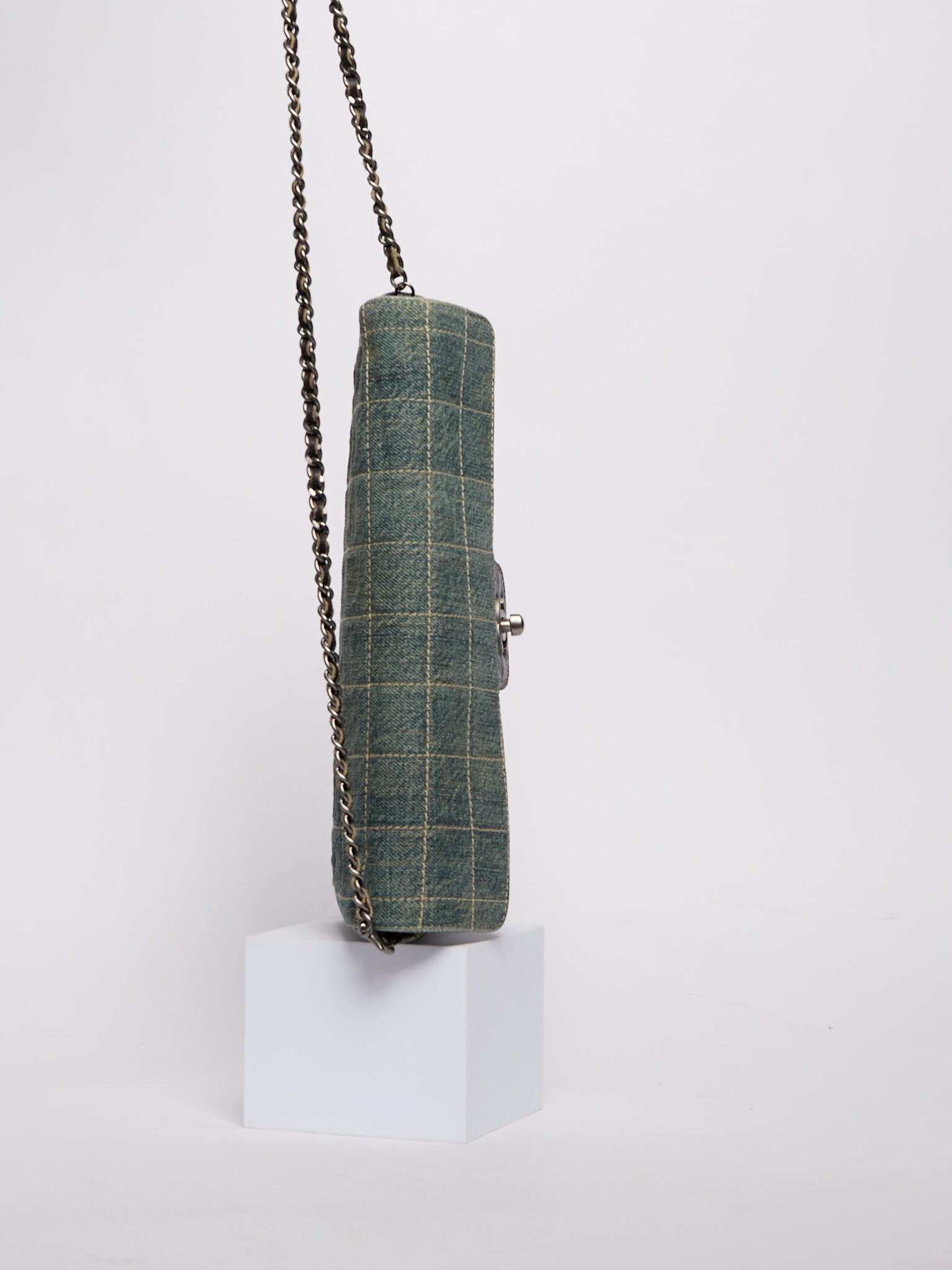Chanel Denim East West Single Flap Bag