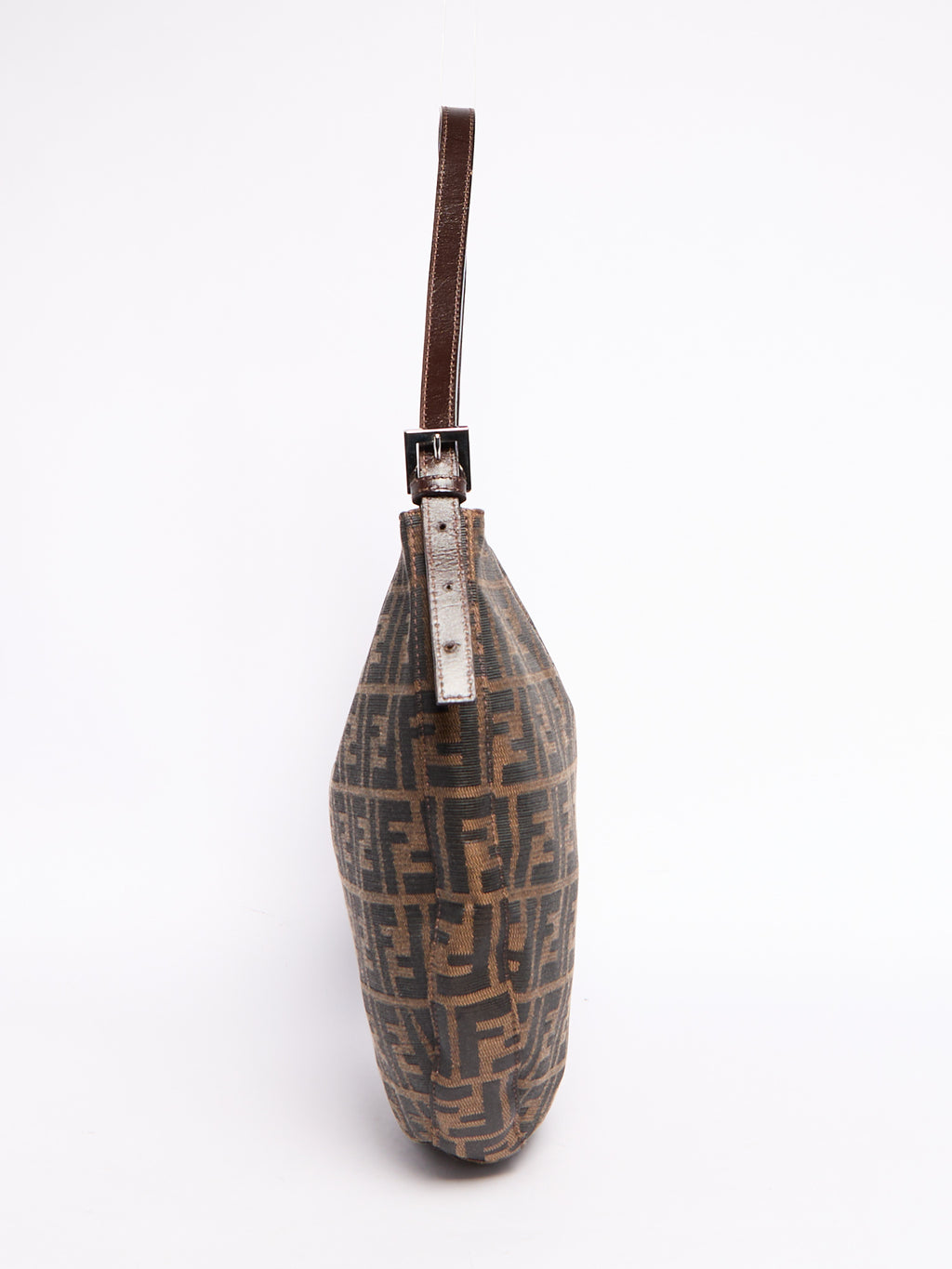 Fendi Brown Canvas Zucca Monogram Hobo Bag