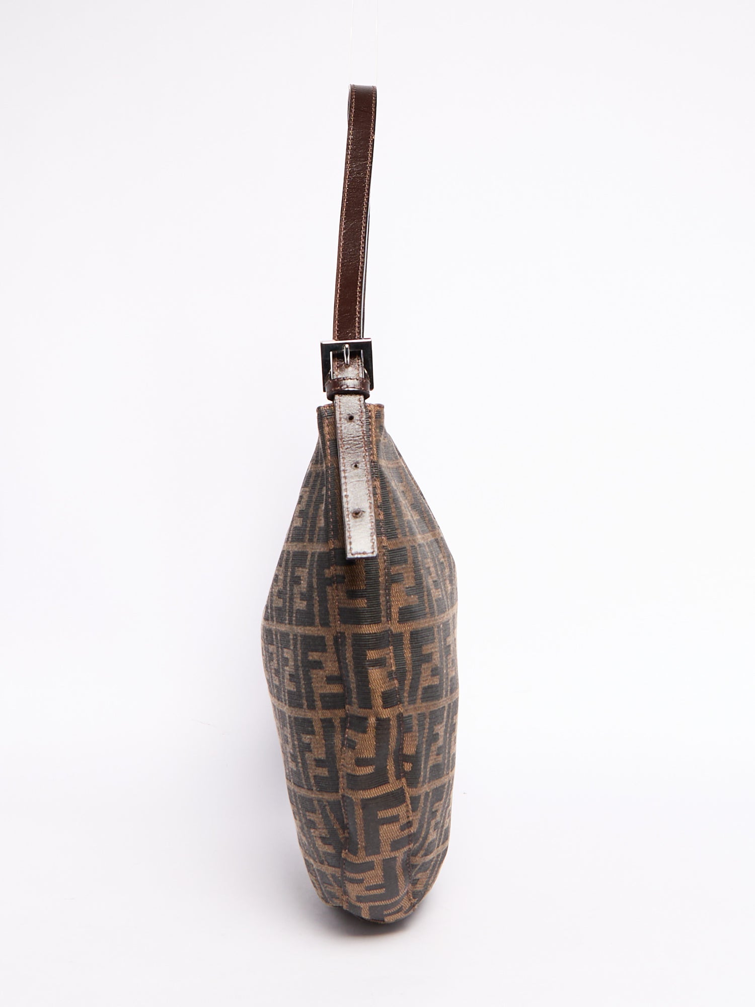Fendi Brown Canvas Zucca Monogram Hobo Bag