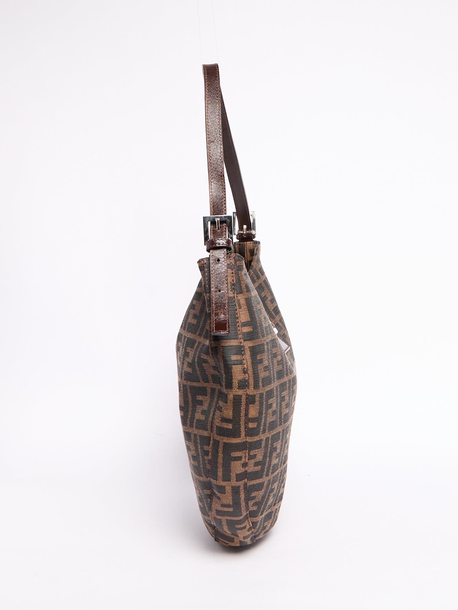 Fendi Brown Canvas Zucca Monogram Hobo Bag