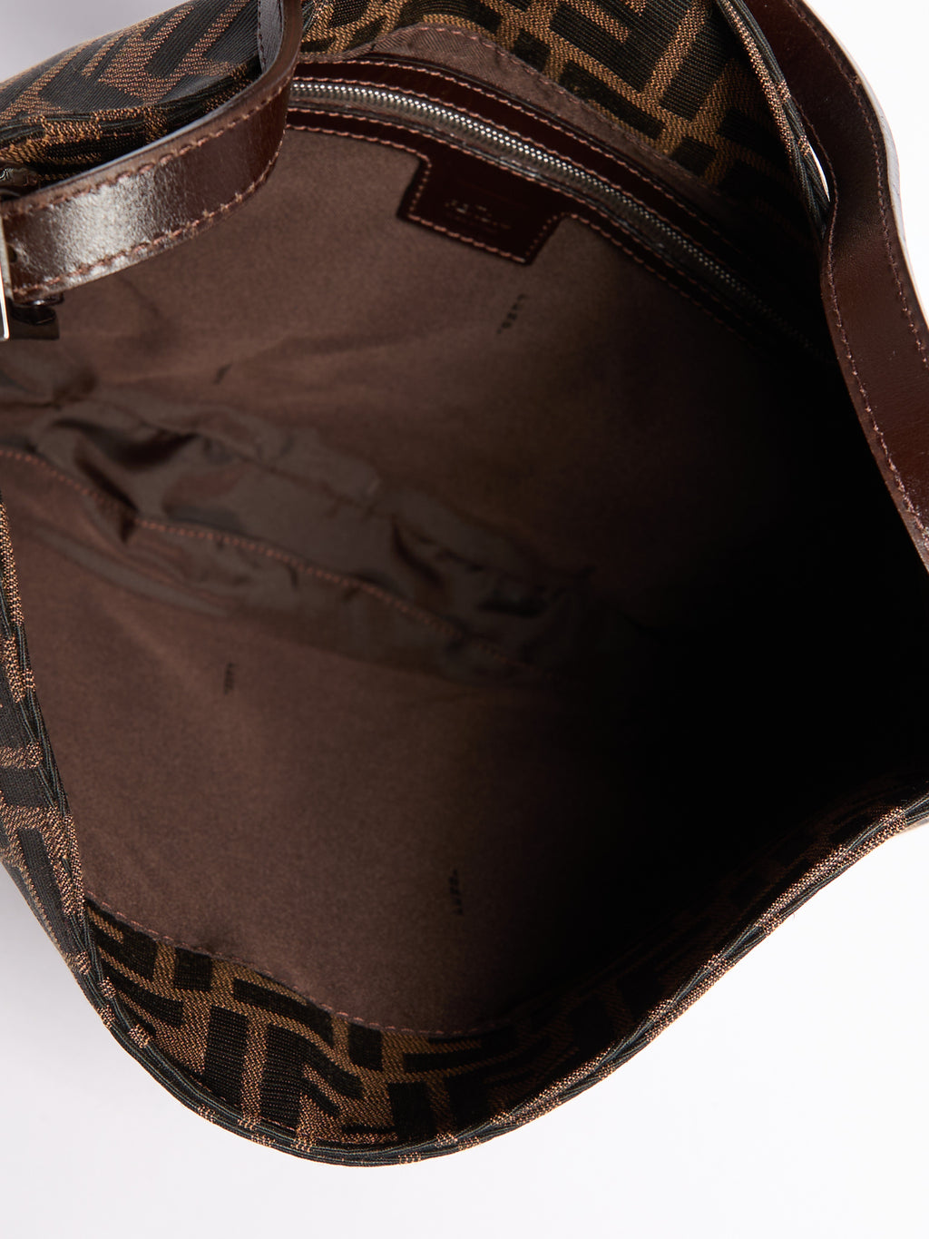 Fendi Brown Canvas Zucca Monogram Hobo Bag
