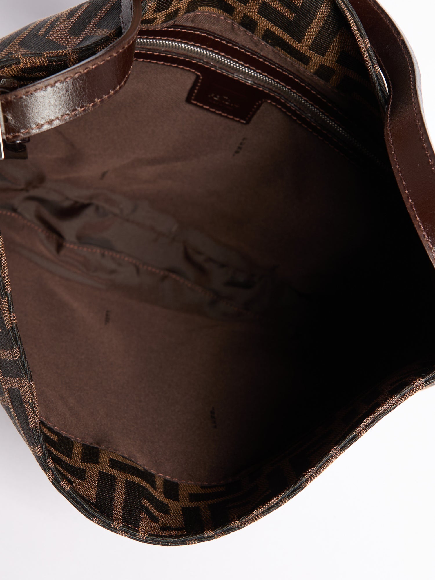 Fendi Brown Canvas Zucca Monogram Hobo Bag