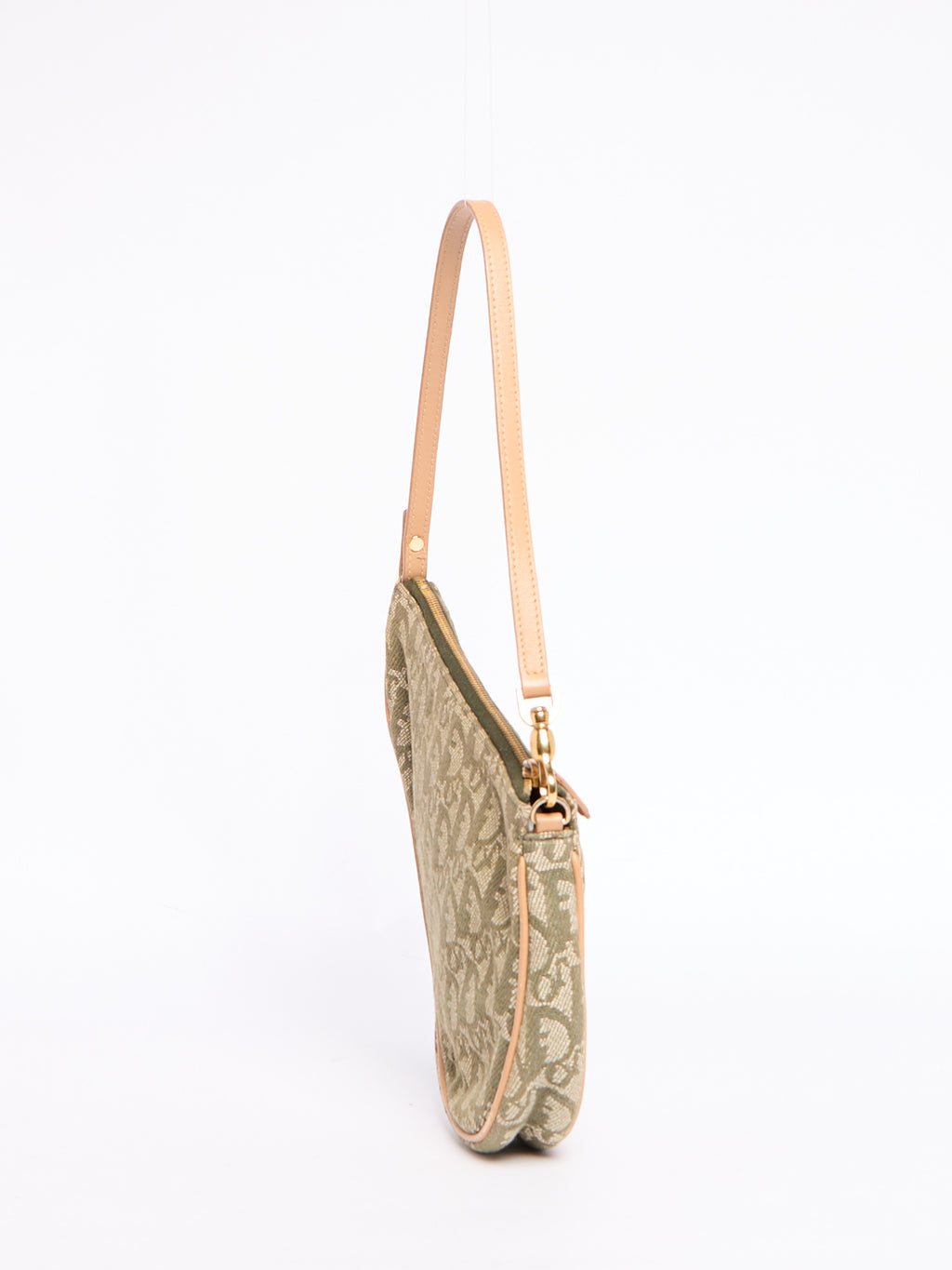 Christian Dior Trotter Green Saddle Bag