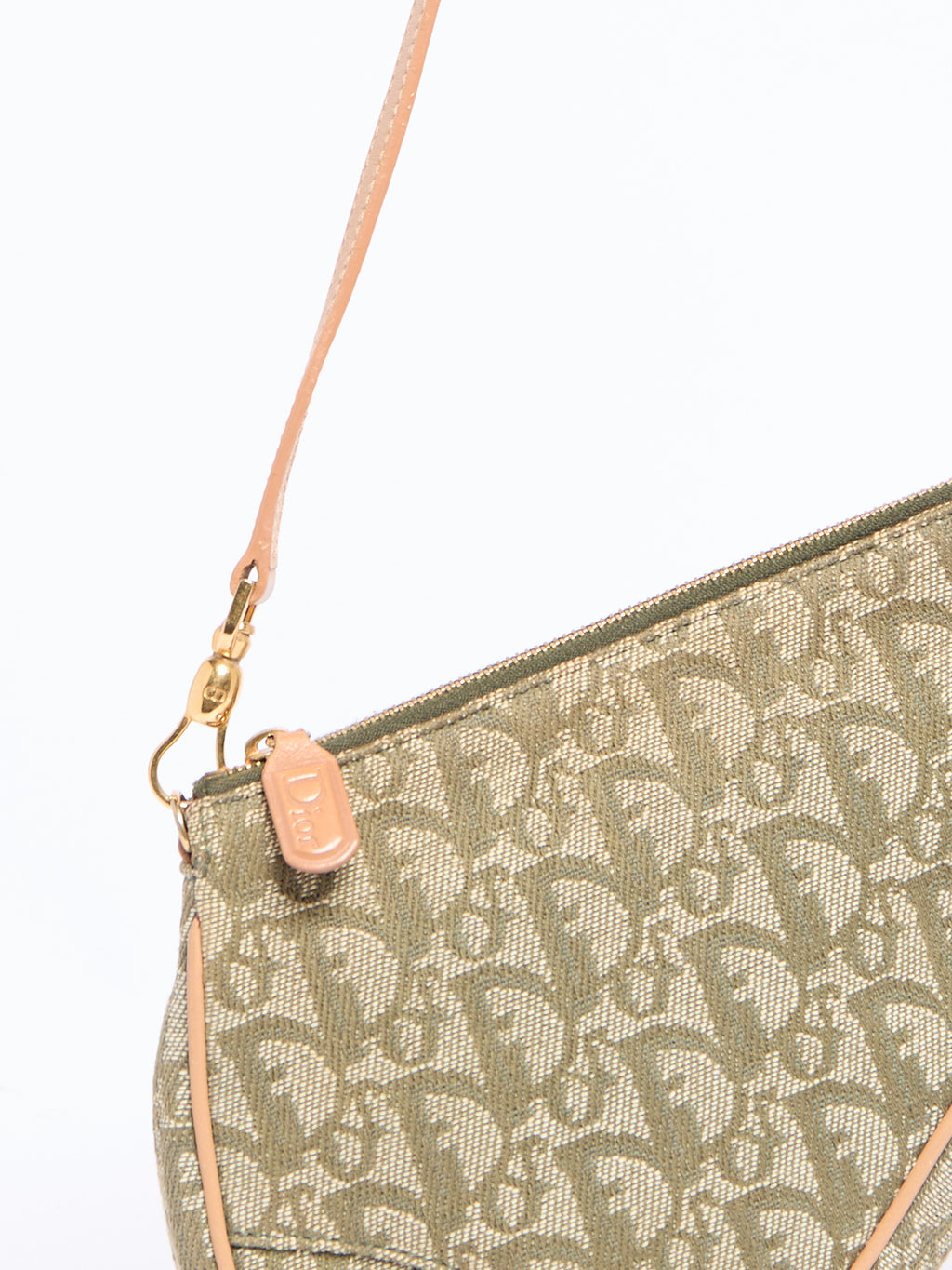Christian Dior Trotter Green Saddle Bag
