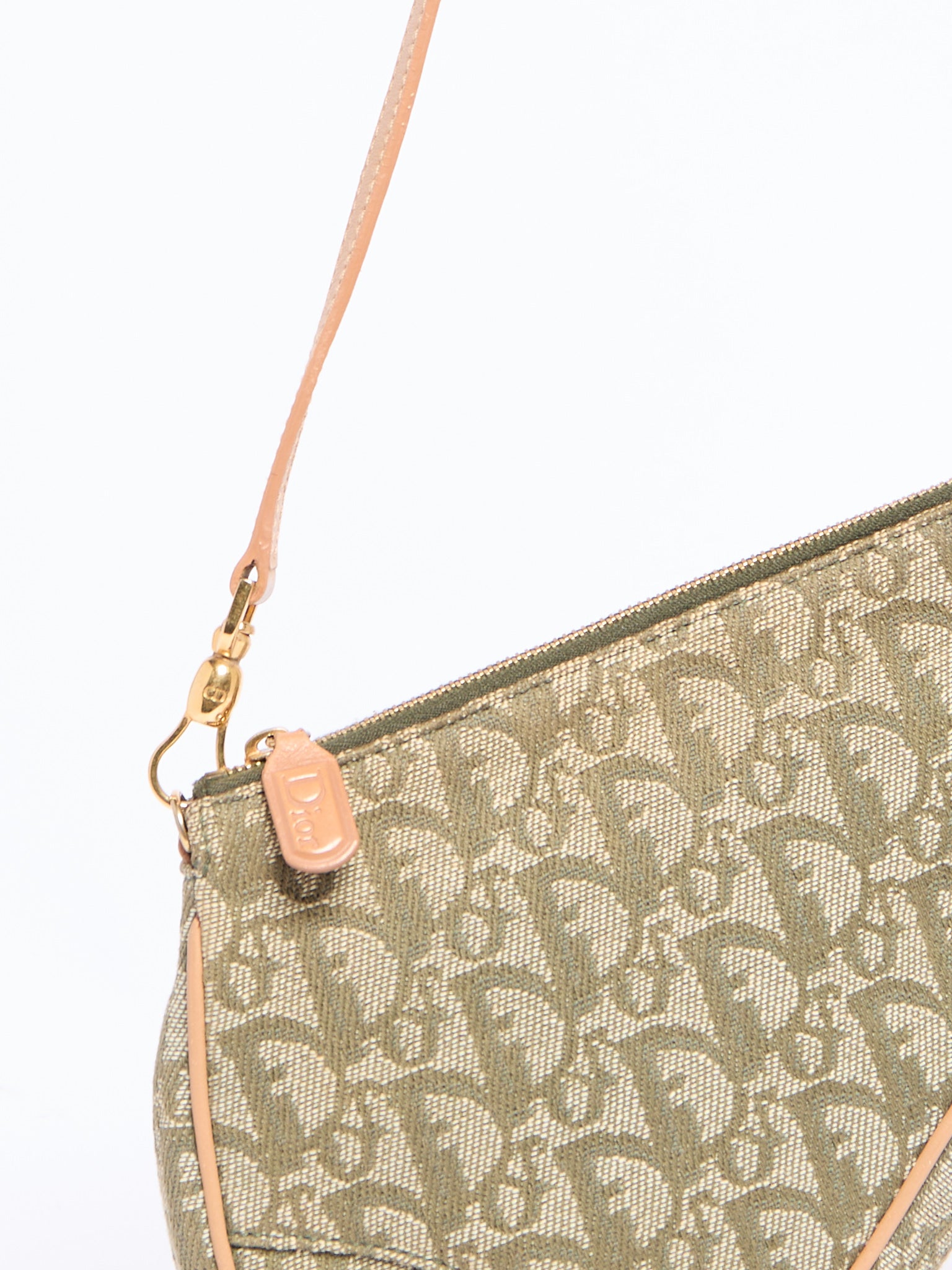 Christian Dior Trotter Green Saddle Bag