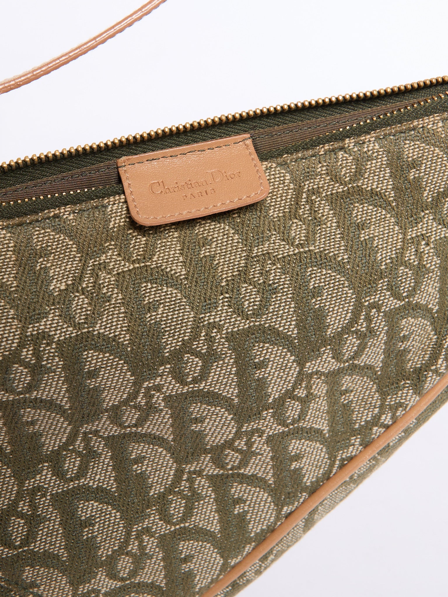 Christian Dior Trotter Green Saddle Bag