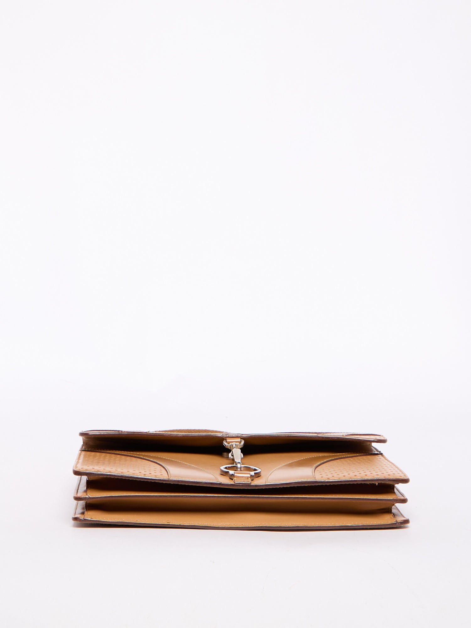 Prada Beige Perforated Top Handle Bag