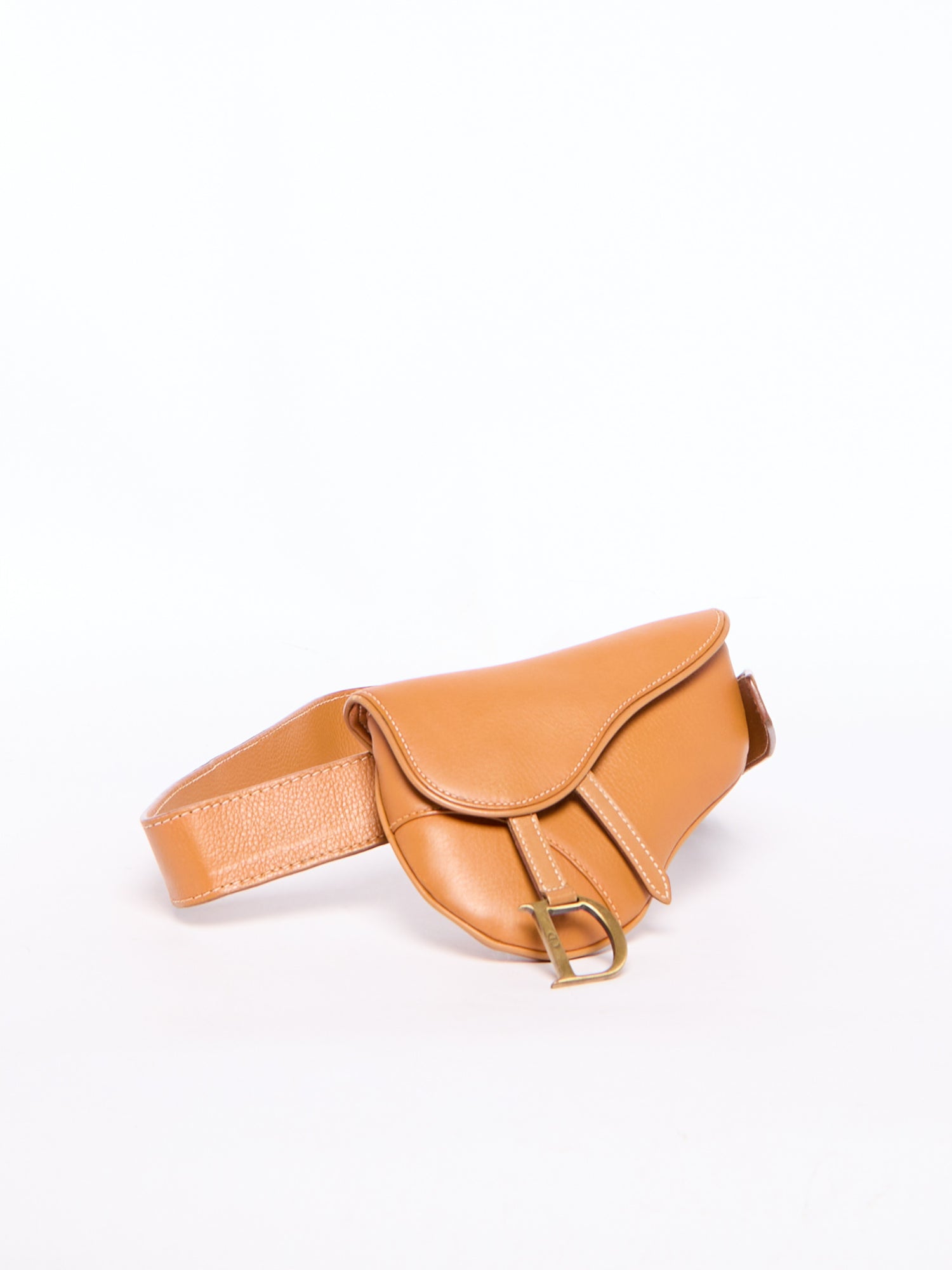 Christian Dior Brown Leather Saddle Waist Bag