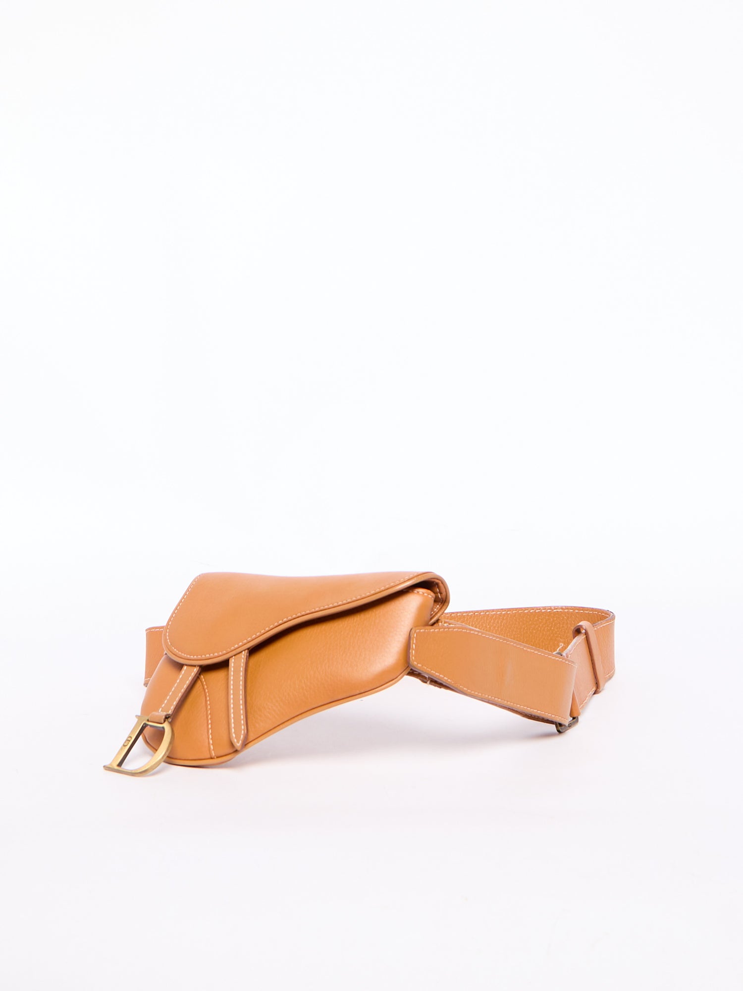 Christian Dior Brown Leather Saddle Waist Bag