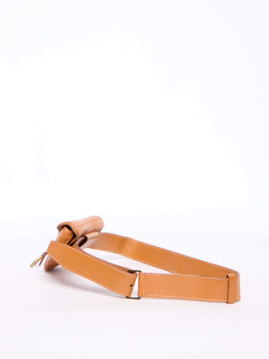 Christian Dior Brown Leather Saddle Waist Bag