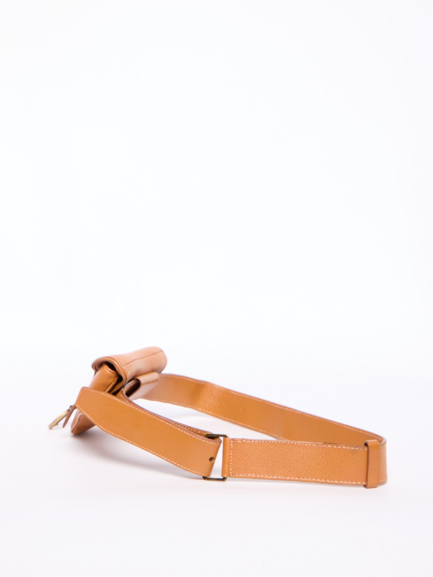 Christian Dior Brown Leather Saddle Waist Bag