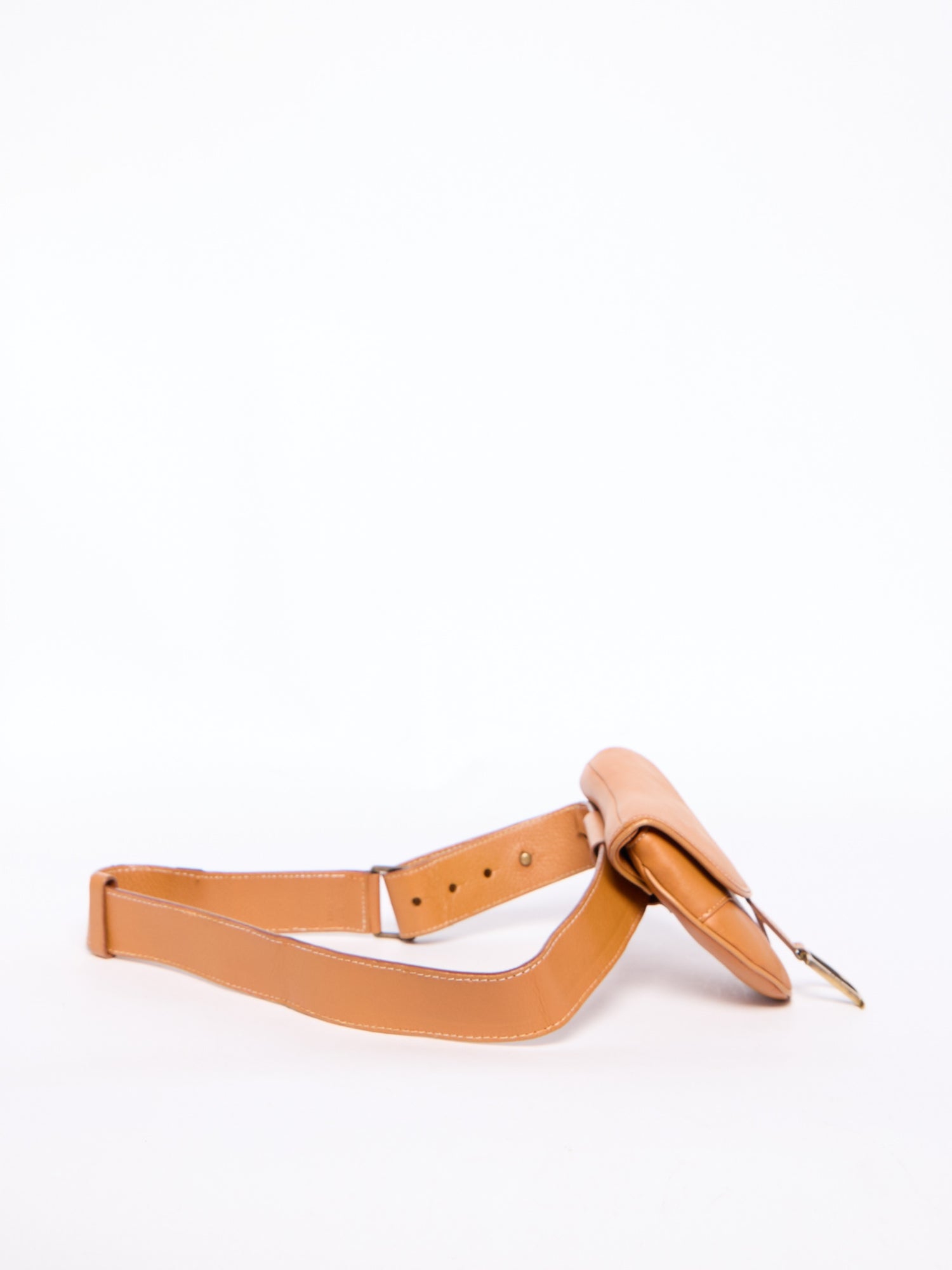Christian Dior Brown Leather Saddle Waist Bag
