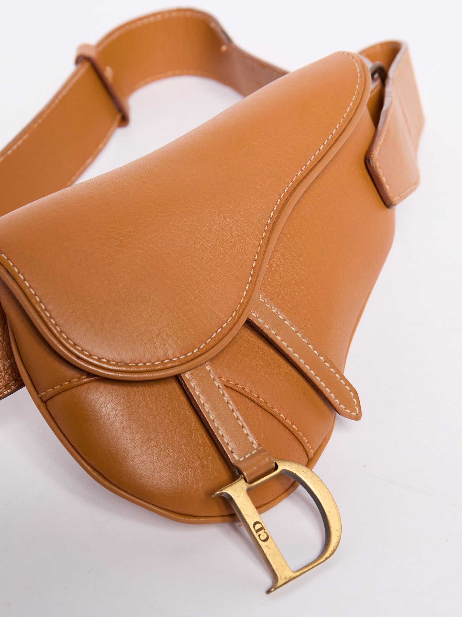 Christian Dior Brown Leather Saddle Waist Bag