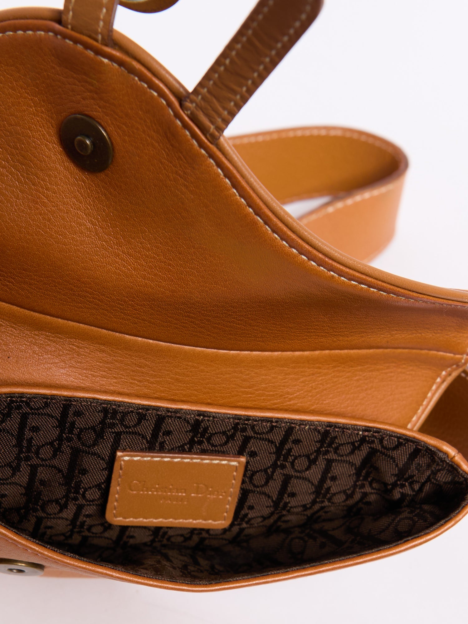 Christian Dior Brown Leather Saddle Waist Bag