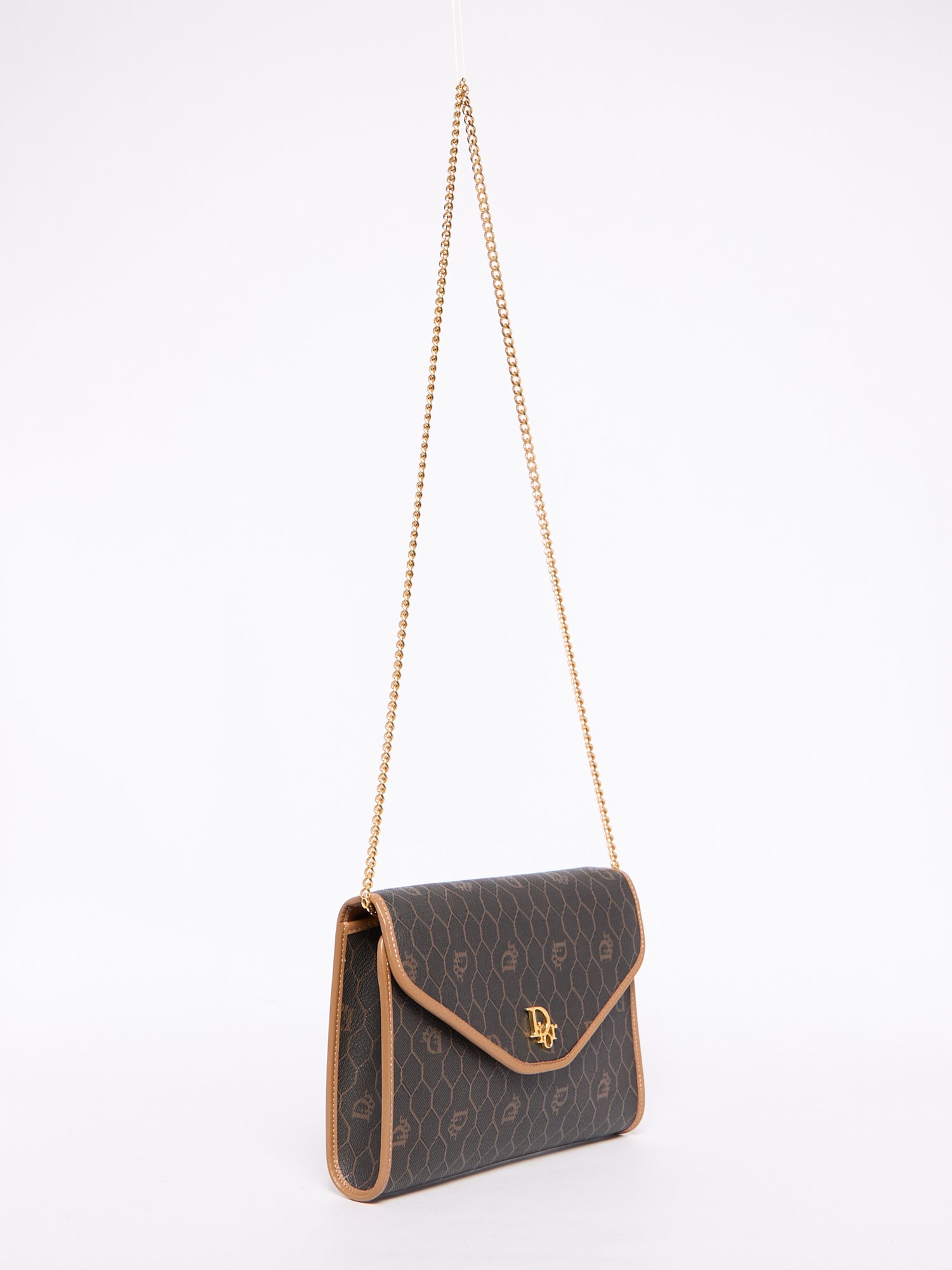 Christian Dior Black Honeycomb Canvas Crossbody Bag