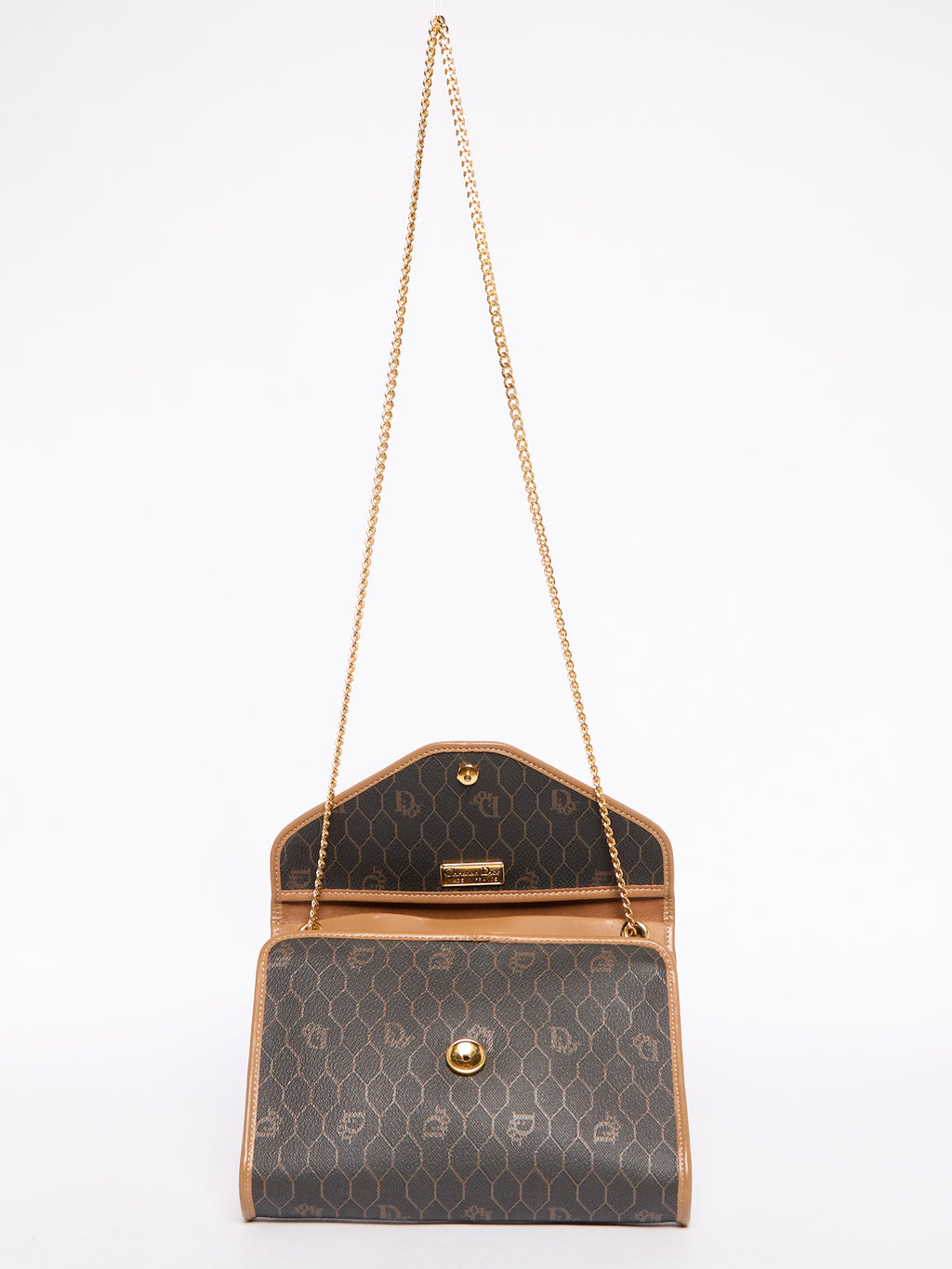 Christian Dior Black Honeycomb Canvas Crossbody Bag