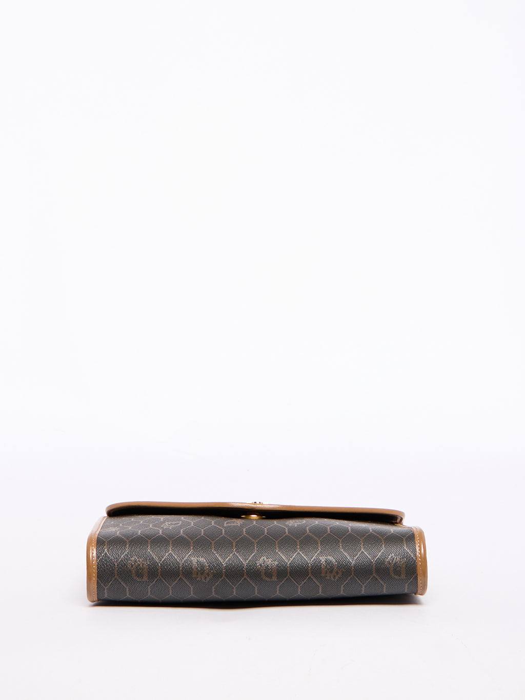 Christian Dior Black Honeycomb Canvas Crossbody Bag