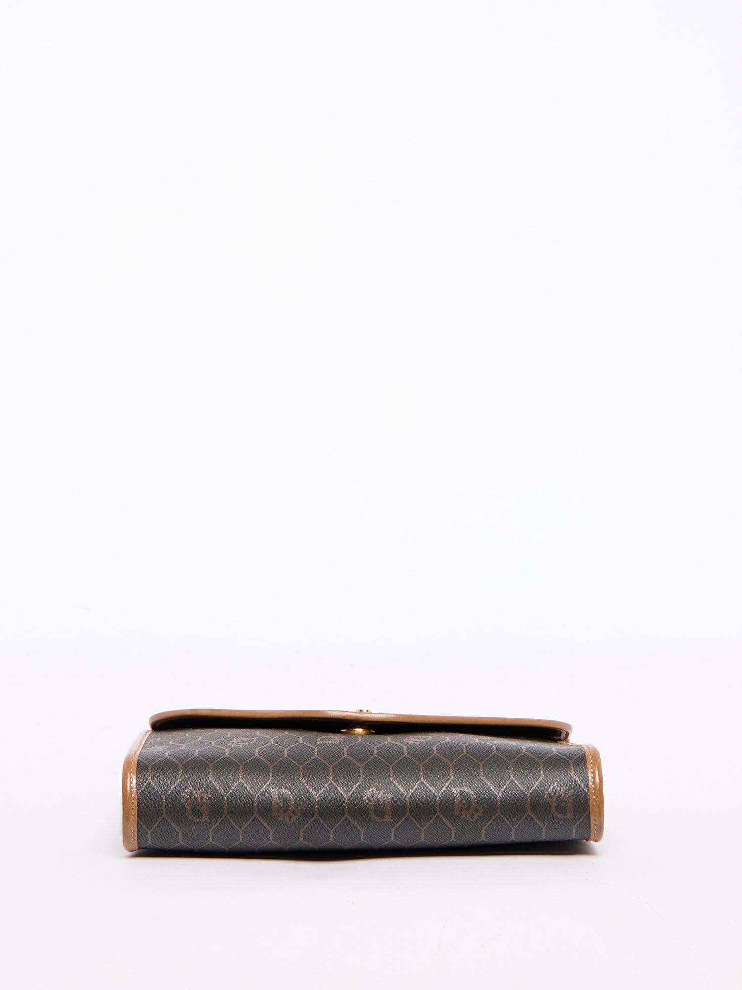 Christian Dior Black Honeycomb Canvas Crossbody Bag