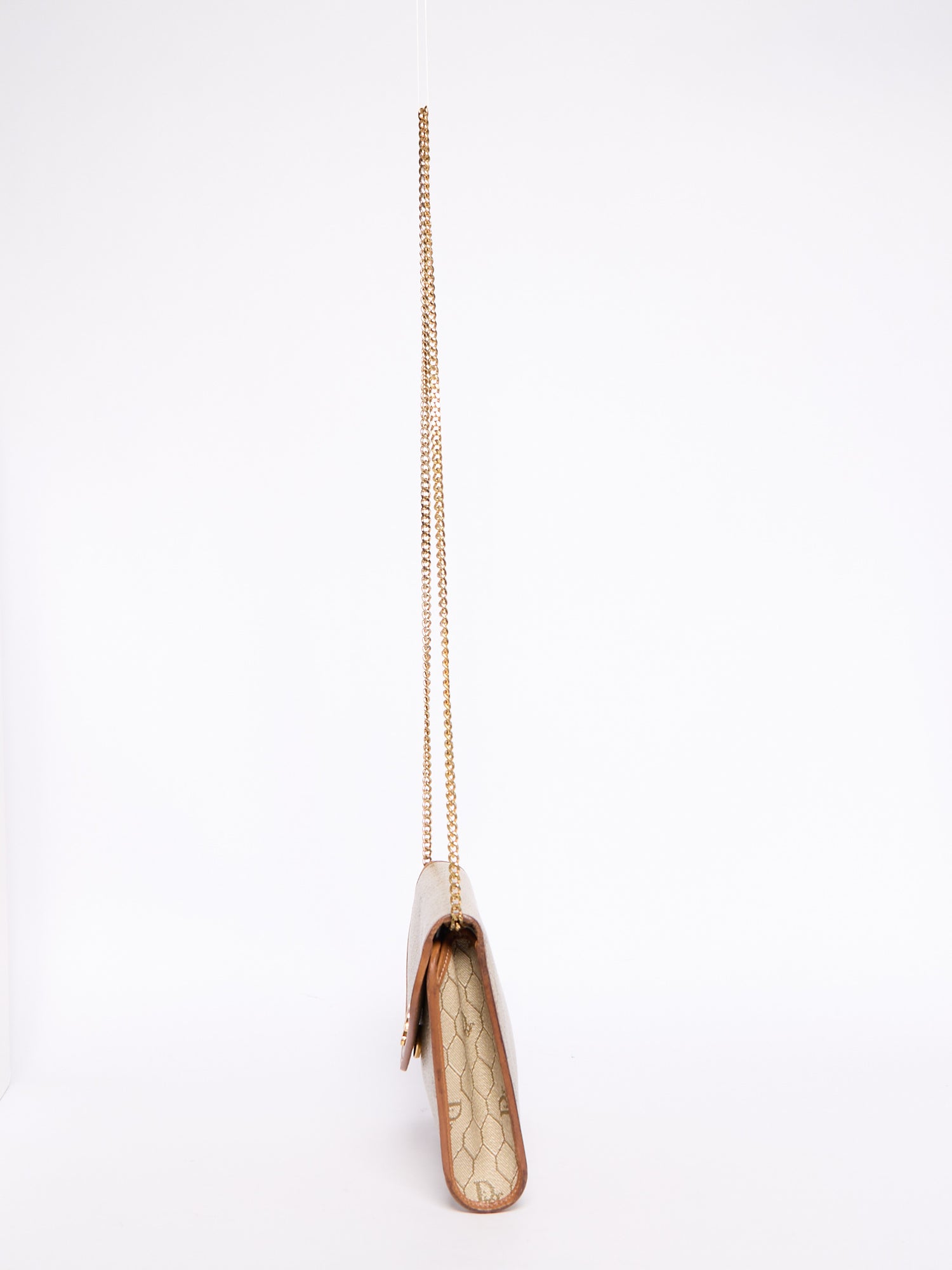 Christian Dior Beige Honeycomb Canvas Crossbody Bag