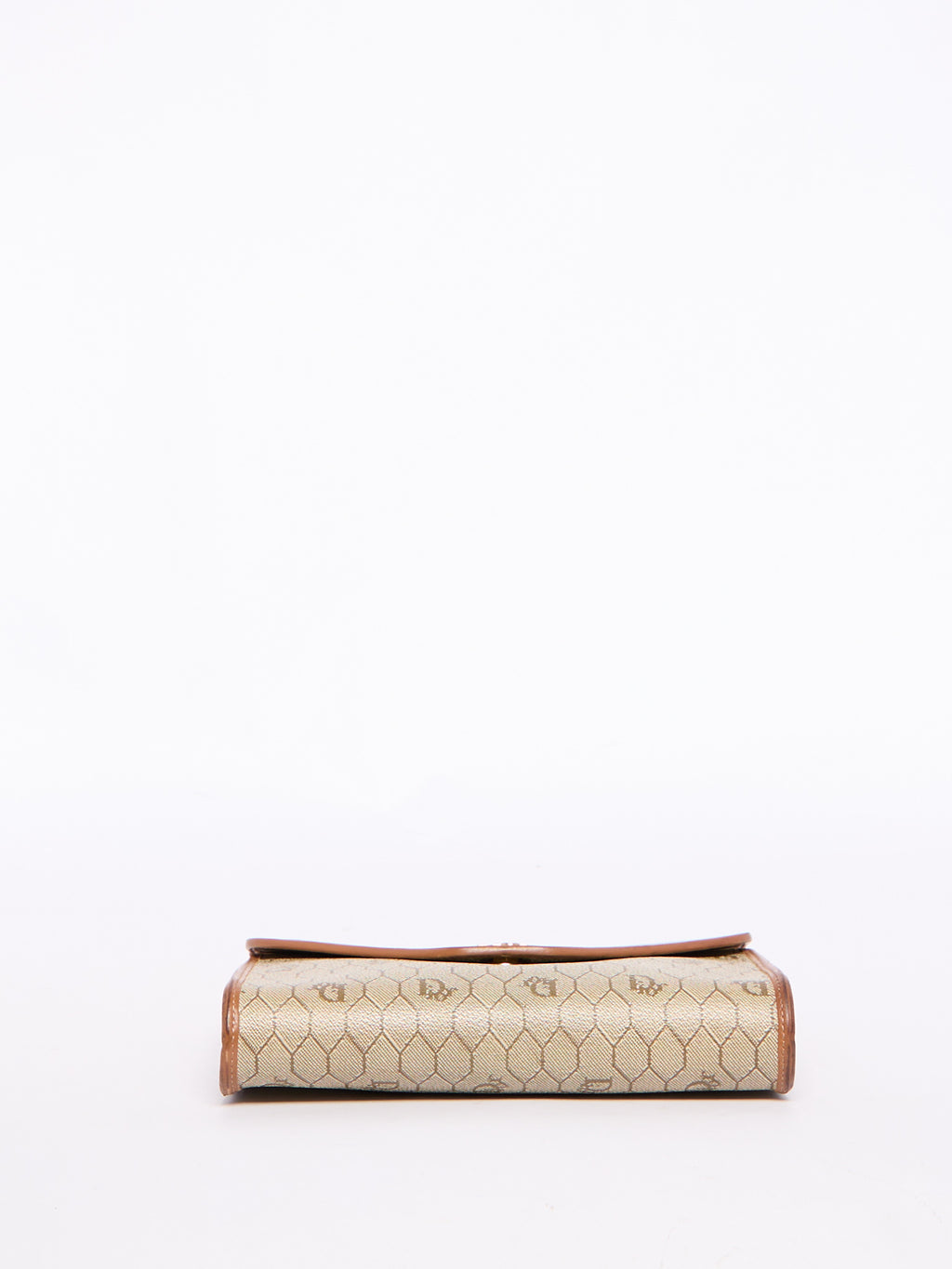 Christian Dior Beige Honeycomb Canvas Crossbody Bag