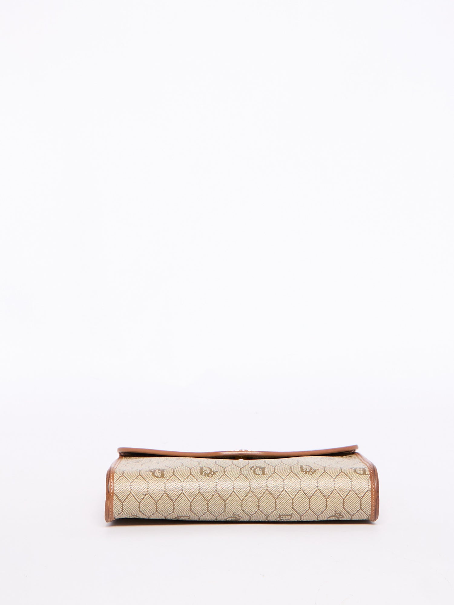 Christian Dior Beige Honeycomb Canvas Crossbody Bag