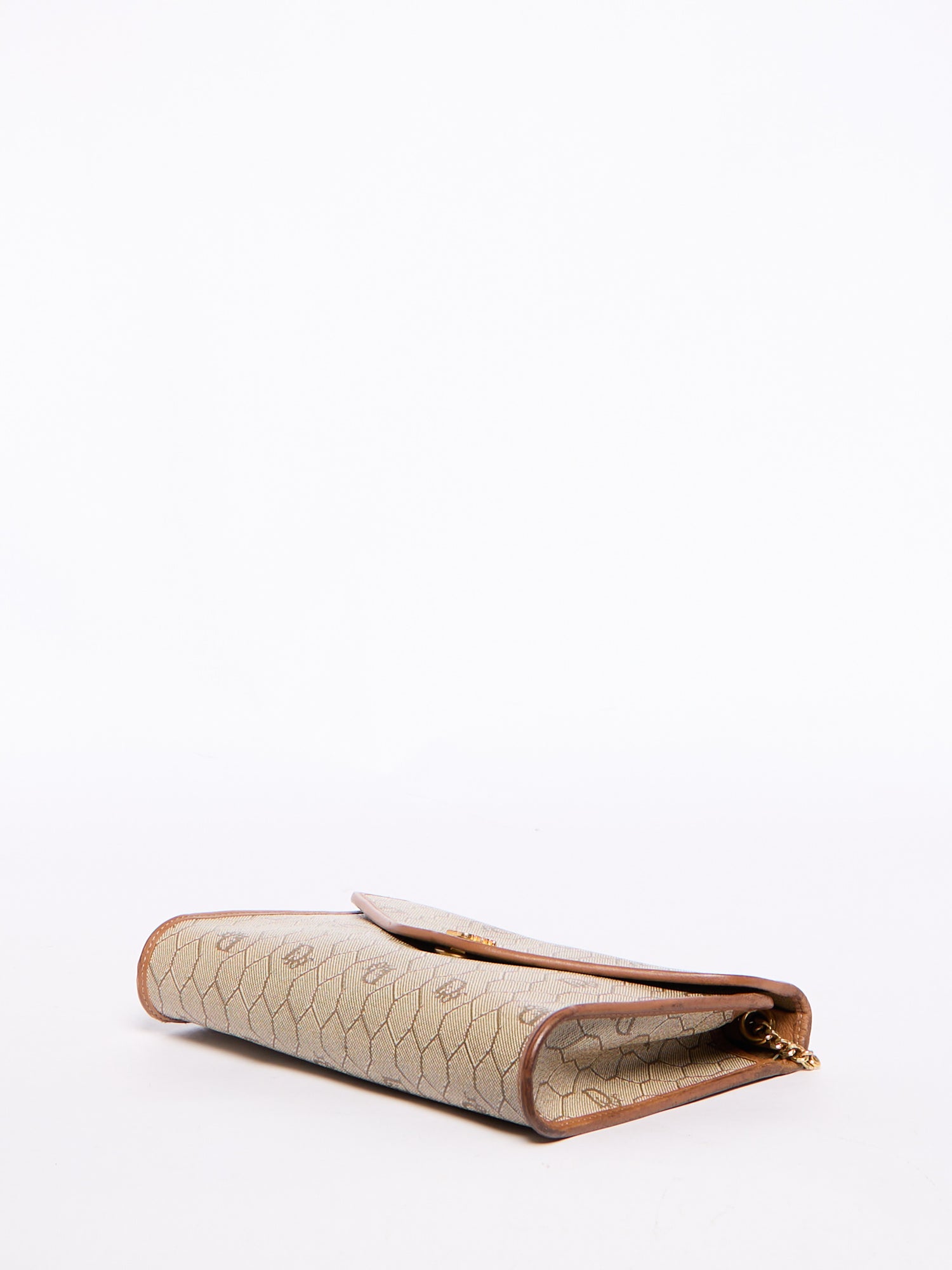Christian Dior Beige Honeycomb Canvas Crossbody Bag