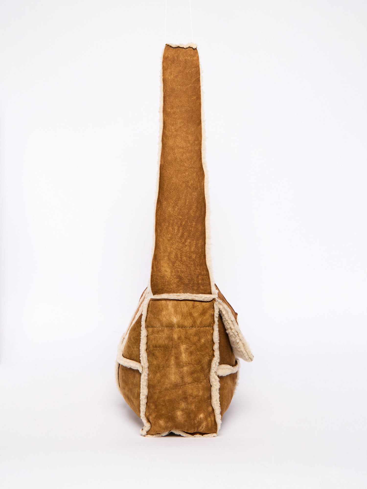 2000’s Chanel Brown Shearling Chocolate Bar Crossbody Bag