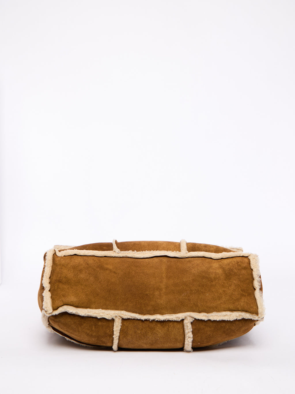 2000’s Chanel Brown Shearling Chocolate Bar Crossbody Bag