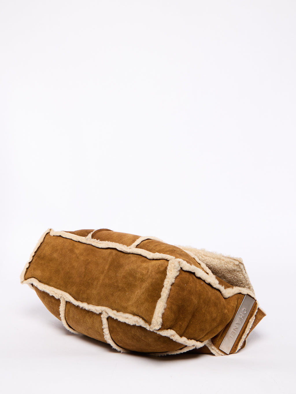 2000’s Chanel Brown Shearling Chocolate Bar Crossbody Bag