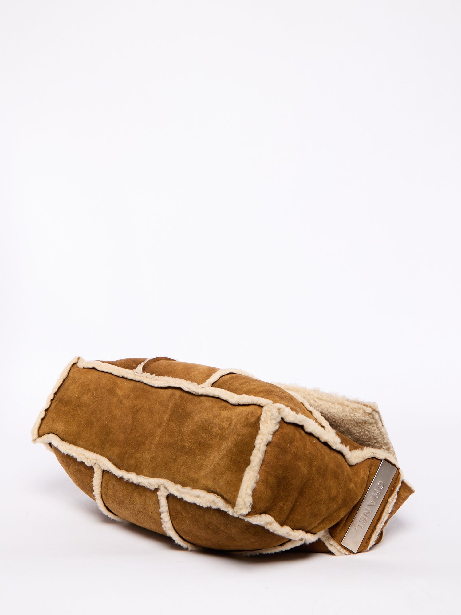 2000’s Chanel Brown Shearling Chocolate Bar Crossbody Bag