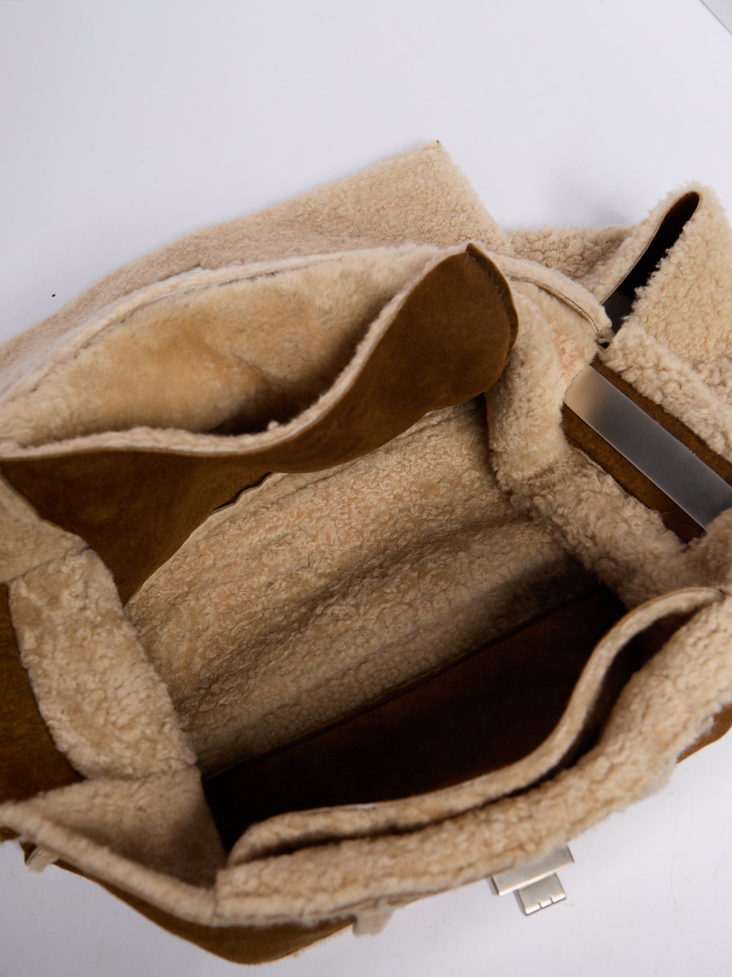 2000’s Chanel Brown Shearling Chocolate Bar Crossbody Bag