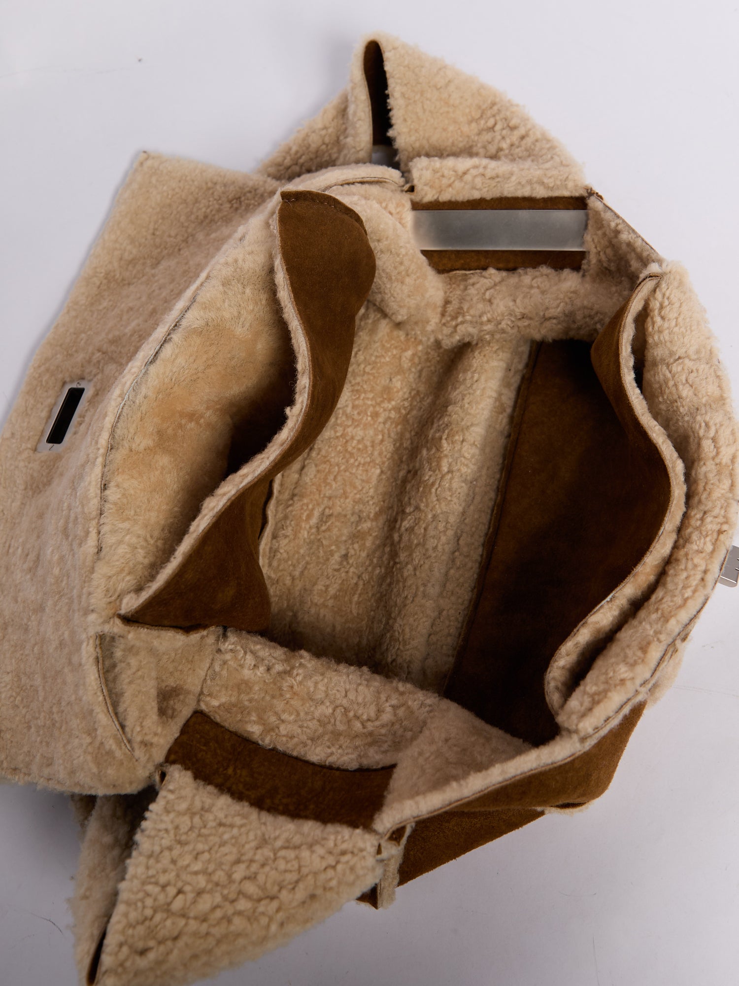 2000’s Chanel Brown Shearling Chocolate Bar Crossbody Bag