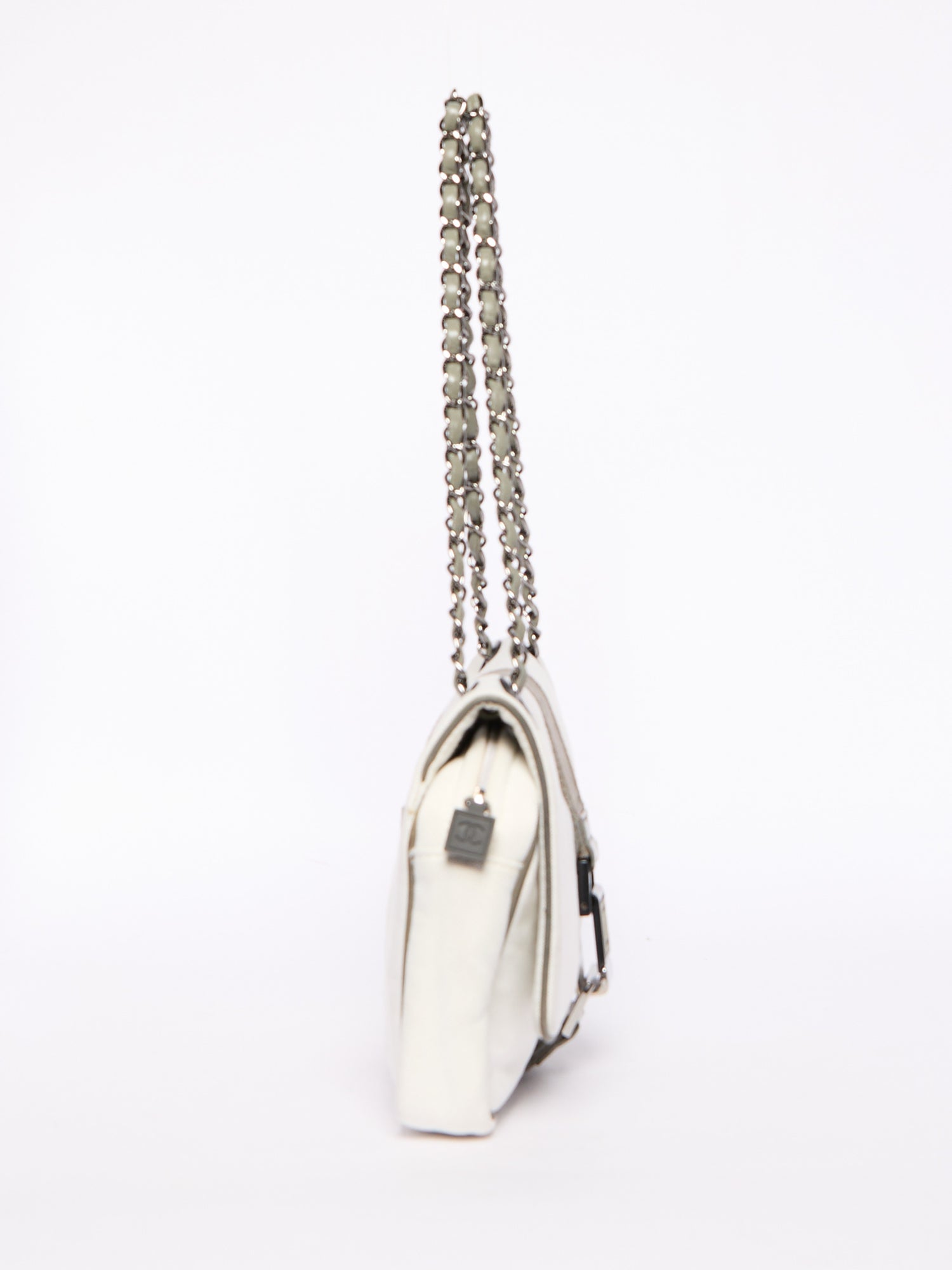 Chanel Sports White Canvas Shoulder Bag