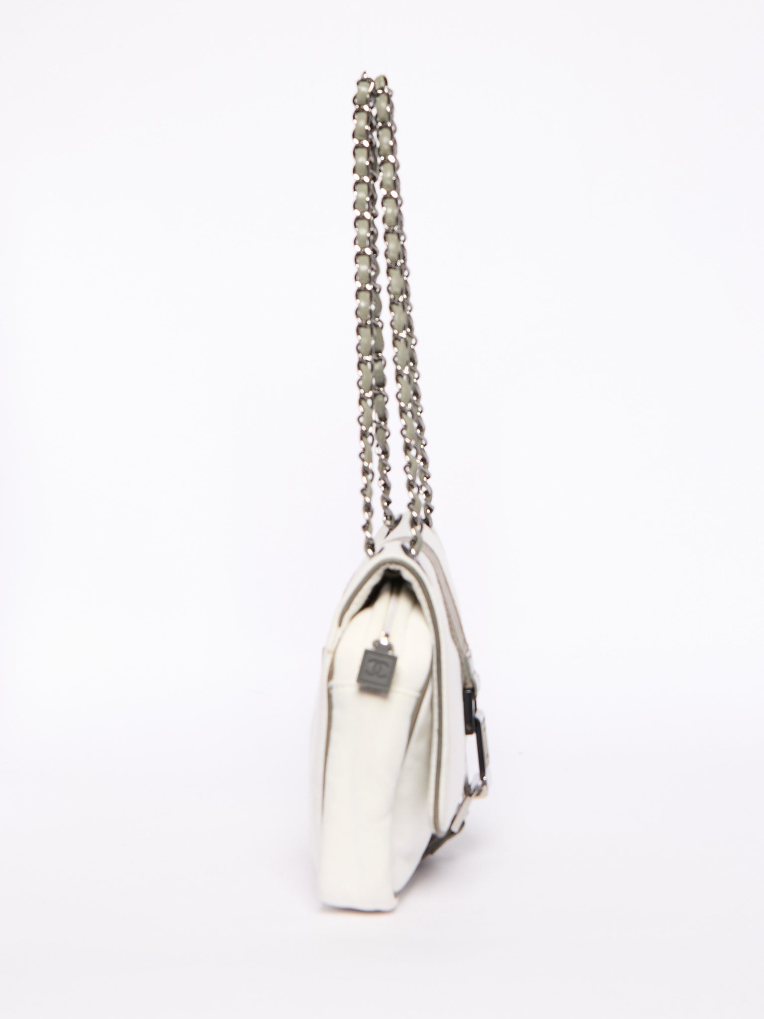 Chanel Sports White Canvas Shoulder Bag