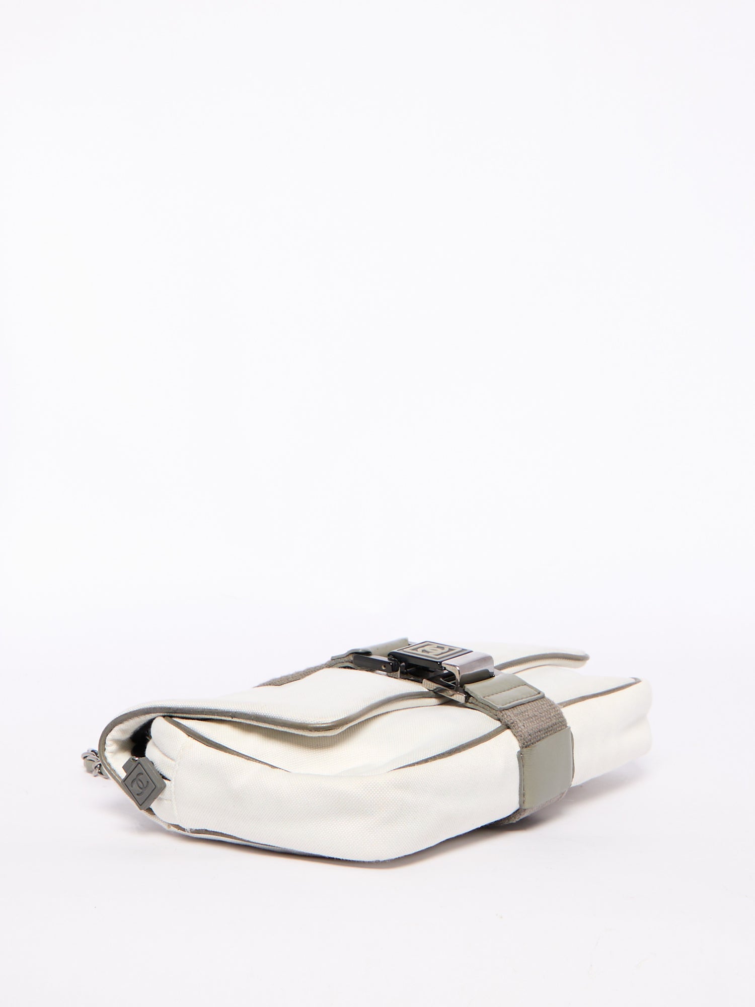 Chanel Sports White Canvas Shoulder Bag