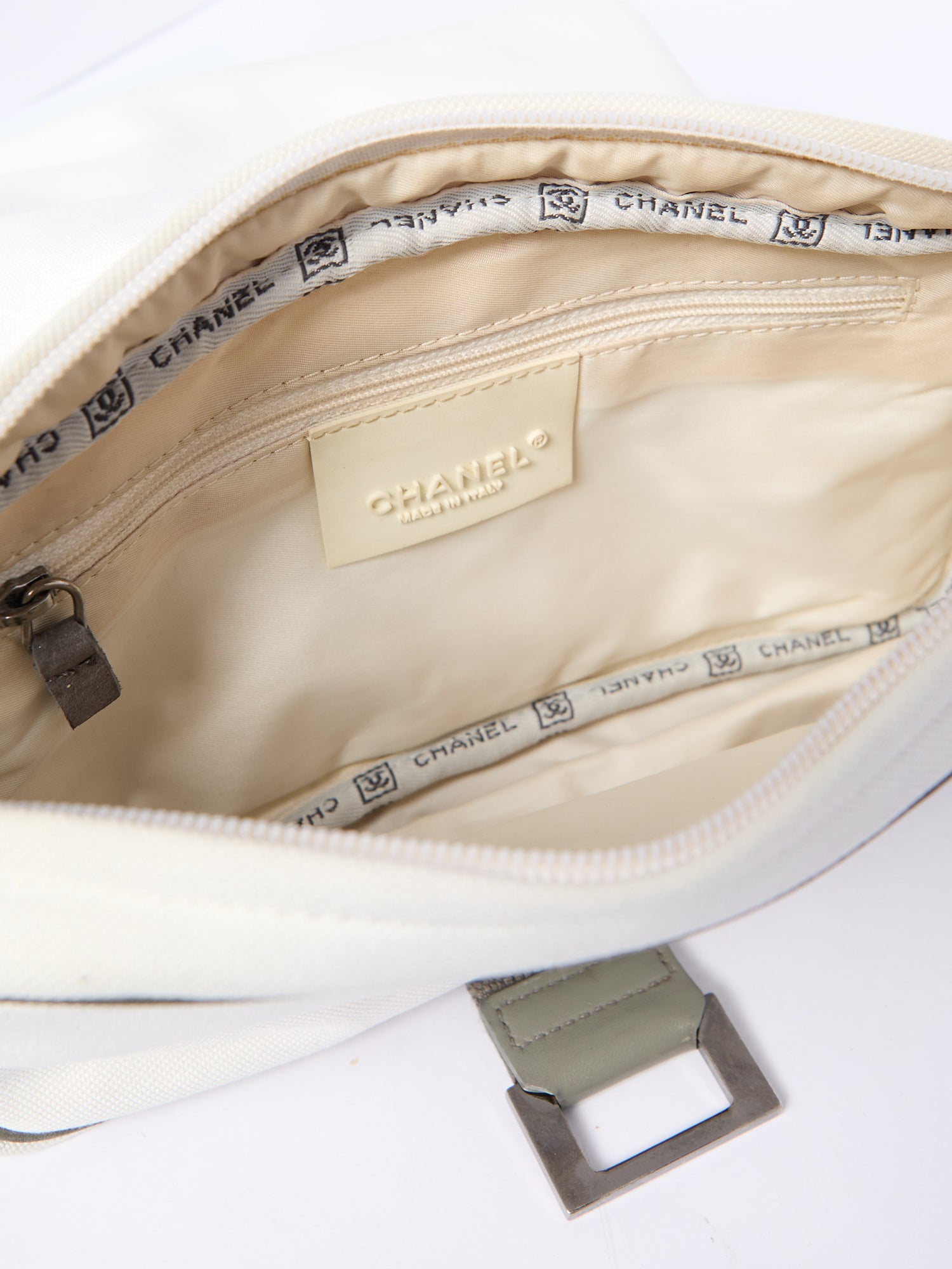Chanel Sports White Canvas Shoulder Bag