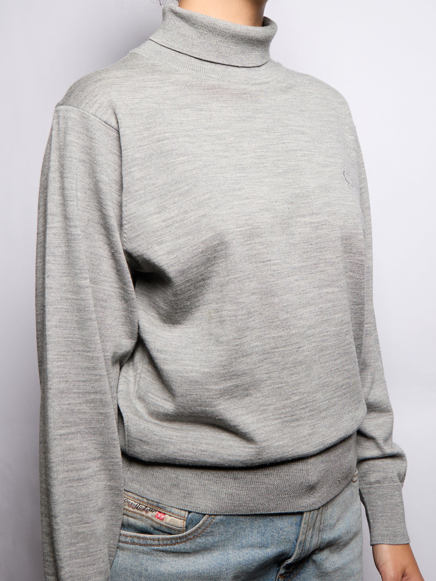Christian Dior Grey Turtleneck Sweater